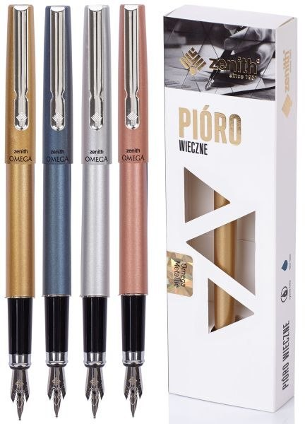 Pióro wieczne ZENITH Omega Gold Metalic w etui Pióro wieczne ZENITH Omega Gold Metalic w etui