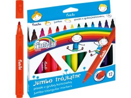 Pisaki FIORELLO Jumbo trójkątne 12 kolorów (GR-F659)