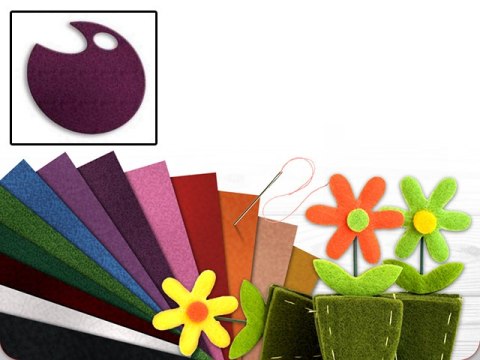 Wstążka filcowa MONA 4cm x 6m - fioletowa ciemna Wstążka filcowa MONA 4cm x 6m - fioletowa ciemna