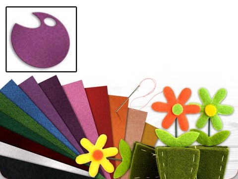 Wstążka filcowa MONA 4cm x 6m - fioletowa Wstążka filcowa MONA 4cm x 6m - fioletowa