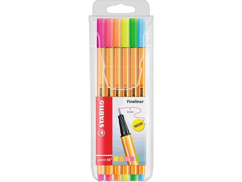 Cienkopis STABILO Point 88 neon - etui 6szt.