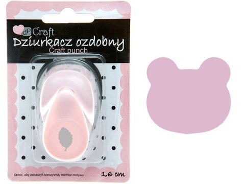 Dziurkacz ozdobny DPCRAFT 1,6cm Miś 2 Dziurkacz ozdobny DPCRAFT 1,6cm Miś 2