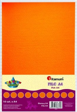 Filc TITANUM A4 10szt. 2mm (200g) - pomarańczowy