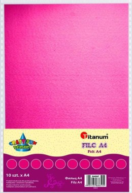 Filc TITANUM A4 10szt. 2mm (200g) - różowy