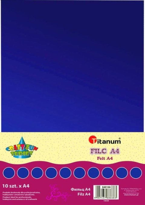 Filc TITANUM A4 10szt. 2mm (200g) - ultramaryna