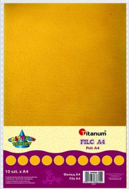 Filc TITANUM A4 10szt. 2mm (200g) - żółty