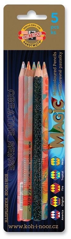 Kredka KOH-I-NOOR 3406 Magic gruba mix 5szt. blister Kredka KOH-I-NOOR 3406 Magic gruba mix 5szt. blister