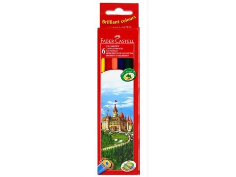 Kredki 6 kolorów FABER-CASTELL Zamek Kredki 6 kolorów FABER-CASTELL Zamek
