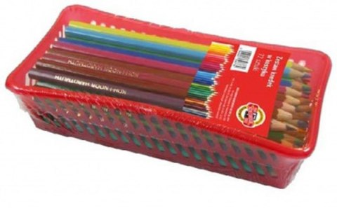 Kredki szkolne w koszyku KOH-I-NOOR 72szt. Kredki szkolne w koszyku KOH-I-NOOR 72szt.