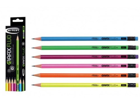 Ołówki FIBRACOLOR Grafix fluo HB pud.12 szt. Ołówki FIBRACOLOR Grafix fluo HB pud.12 szt.