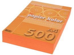 Papier ksero kolorowy A4 500k. KRESKA pomarańczowy