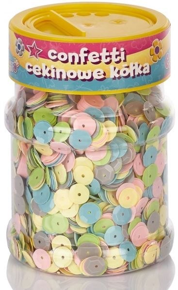 Confetti ASTRA cekinowe kółka Pastel - mix kolorów 100g Confetti ASTRA cekinowe kółka Pastel - mix kolorów 100g