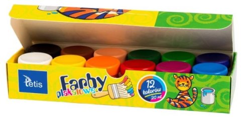 Farby plakatowe TETIS 20 ml 12 kolorów Farby plakatowe TETIS 20 ml 12 kolorów