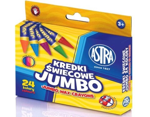 Kredki świecowe ASTRA JUMBO 24 kolory