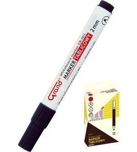Marker tablicowy GRAND GR-003 czarny - A"12 Marker tablicowy GRAND GR-003 czarny - A"12