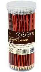 Ołówek z gumką GRAND GR-Q3 tuba a"72 szt.