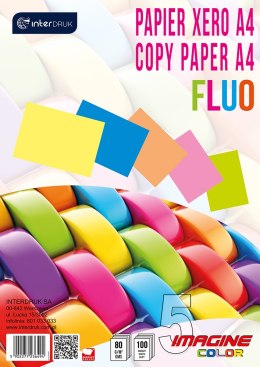 Papier xero A4 100 5 kolorów FLUOx 20 kartek