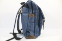 Plecak 43cm (17") BENIAMIN młodzieżowy z klapką - niebieski basic