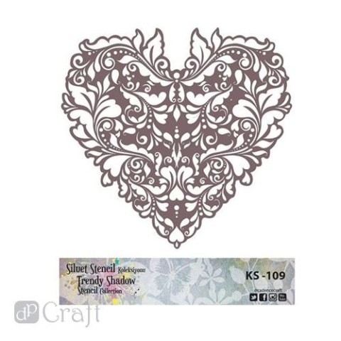 Szablon DPCRAFT Trendy 25cm Serce Szablon DPCRAFT Trendy 25cm Serce