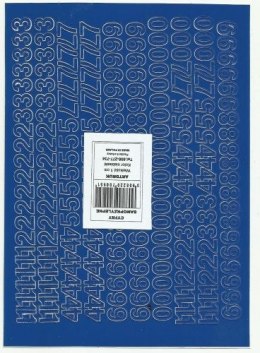 Cyfry samoprzylepne ART-DRUK 10mm niebieskie Helvetica 10 arkuszy