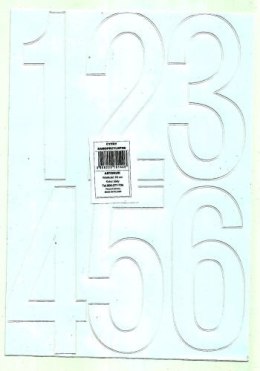 Cyfry samoprzylepne ART-DRUK 120mm białe Helvetica 10 arkuszy