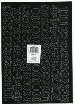 Cyfry samoprzylepne ART-DRUK 20mm czarne Helvetica 10 arkuszy