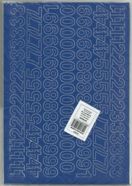 Cyfry samoprzylepne ART-DRUK 20mm niebieskie Helvetica 10 arkuszy