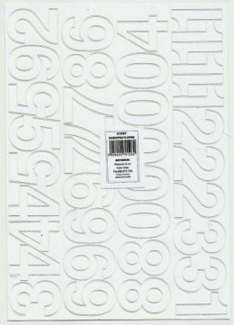 Cyfry samoprzylepne ART-DRUK 40mm białe Helvetica 10 arkuszy