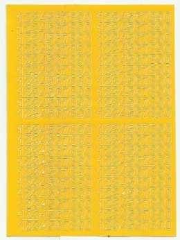 Cyfry samoprzylepne ART-DRUK 7mm żółte Helvetica 10 arkuszy