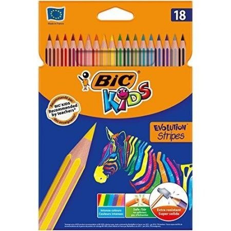 Kredki BIC Evolution Stripes 18 kolorów Kredki BIC Evolution Stripes 18 kolorów