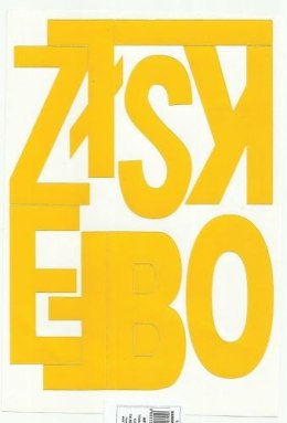 Litery samoprzylepne ART-DRUK 100mm żółte Helvetica 10 arkuszy