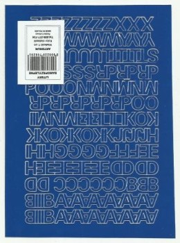 Litery samoprzylepne ART-DRUK 10mm niebieskie Helvetica 10 arkuszy