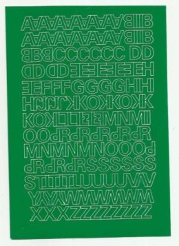 Litery samoprzylepne ART-DRUK 10mm zielone Helvetica 10 arkuszy