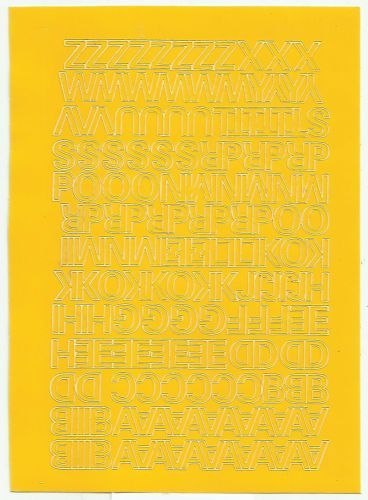 Litery samoprzylepne ART-DRUK 10mm żółte Helvetica 10 arkuszy