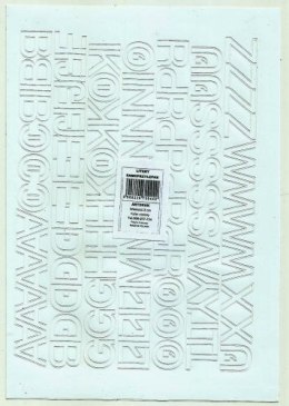 Litery samoprzylepne ART-DRUK 20mm białe Helvetica 10 arkuszy