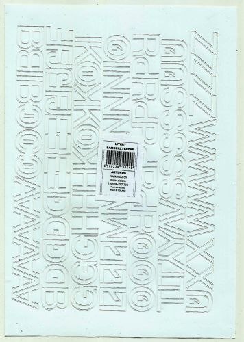 Litery samoprzylepne ART-DRUK 20mm białe Helvetica 10 arkuszy