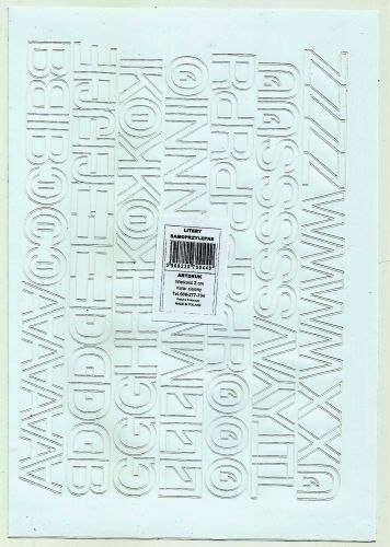 Litery samoprzylepne ART-DRUK 20mm białe Helvetica 10 arkuszy Litery samoprzylepne ART-DRUK 20mm białe Helvetica 10 arkuszy