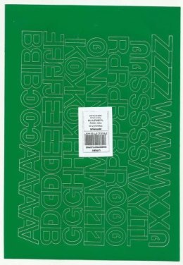 Litery samoprzylepne ART-DRUK 20mm zielone Helvetica 10 arkuszy