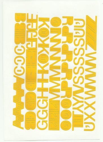 Litery samoprzylepne ART-DRUK 20mm żółte Helvetica 10 arkuszy