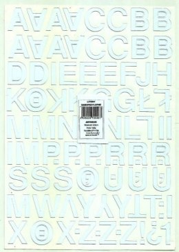 Litery samoprzylepne ART-DRUK 25mm białe Helvetica 10 arkuszy