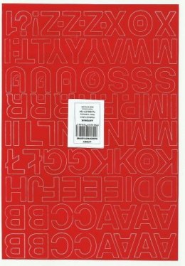 Litery samoprzylepne ART-DRUK 25mm czerwone Helvetica 10 arkuszy