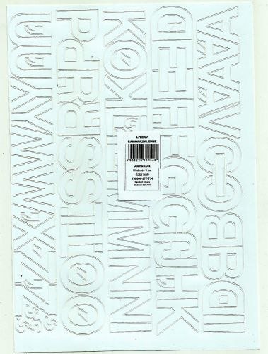 Litery samoprzylepne ART-DRUK 30mm białe Helvetica 10 arkuszy Litery samoprzylepne ART-DRUK 30mm białe Helvetica 10 arkuszy