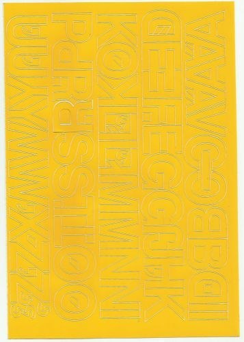 Litery samoprzylepne ART-DRUK 30mm żółte Helvetica 10 arkuszy