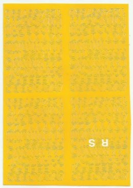 Litery samoprzylepne ART-DRUK 7mm żółte Helvetica 10 arkuszy