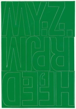 Litery samoprzylepne ART-DRUK 80mm zielone Helvetica 10 arkuszy