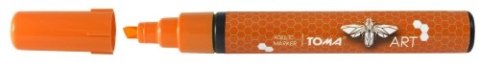Marker akrylowy TOMA 2, 5mm ścięty - pomarańczowy