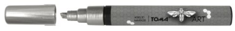 Marker akrylowy TOMA 2, 5mm ścięty - srebrny Marker akrylowy TOMA 2, 5mm ścięty - srebrny