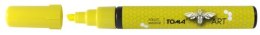 Marker akrylowy TOMA 2, 5mm ścięty - żółty