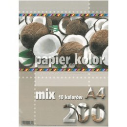 Papier ksero kolorowy A4 200k. KRESKA mix kolorów