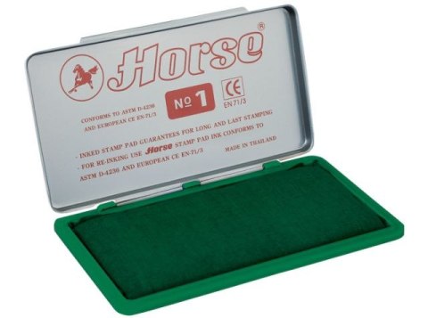 Poduszka do stempli HORSE nr1 - zielona 150X74mm Poduszka do stempli HORSE nr1 - zielona 150X74mm